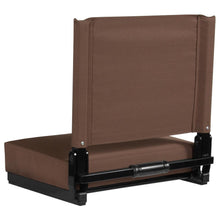 Load image into Gallery viewer, Lightweight Stadium Chair with Handle, Ultra-Padded Seat, Brown