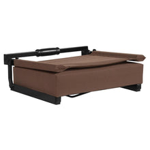 Load image into Gallery viewer, Lightweight Stadium Chair with Handle, Ultra-Padded Seat, Brown