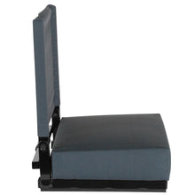 Load image into Gallery viewer, Lightweight Stadium Chair with Handle, Ultra-Padded Seat, Dark Blue
