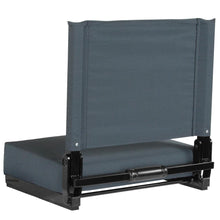 Load image into Gallery viewer, Lightweight Stadium Chair with Handle, Ultra-Padded Seat, Dark Blue