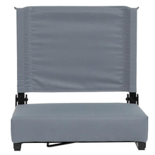Load image into Gallery viewer, Lightweight Stadium Chair with Handle, Ultra-Padded Seat, Gray