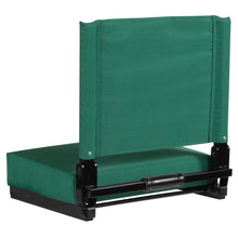 Load image into Gallery viewer, Lightweight Stadium Chair with Handle, Ultra-Padded Seat, Hunter Green