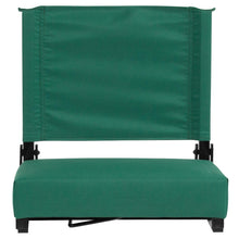 Load image into Gallery viewer, Lightweight Stadium Chair with Handle, Ultra-Padded Seat, Hunter Green