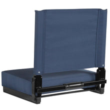 Load image into Gallery viewer, Lightweight Stadium Chair with Handle, Ultra-Padded Seat, Navy Blue