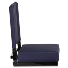 Load image into Gallery viewer, Lightweight Stadium Chair with Handle, Ultra-Padded Seat, Navy
