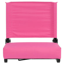 Load image into Gallery viewer, Lightweight Stadium Chair with Handle, Ultra-Padded Seat, Pink