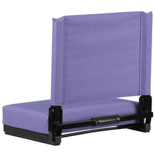 Load image into Gallery viewer, Lightweight Stadium Chair with Handle, Ultra-Padded Seat, Purple