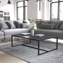 Load image into Gallery viewer, Patio Coffee Table Black Coffee Table, Porch, or Poolside - Steel Leg Frame