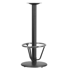 Load image into Gallery viewer, 18'' Round Restaurant Table Base with 3'' Dia. Bar Height Column and Foot Ring