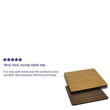 Load image into Gallery viewer, 24'' Square Table Top with Natural or Walnut Reversible Laminate Top