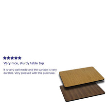 Load image into Gallery viewer, 30'' x 48'' Rectangular Table Top with Natural or Walnut Reversible Laminate Top