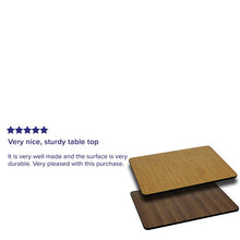 Load image into Gallery viewer, 30'' x 60'' Rectangular Table Top with Natural or Walnut Reversible Laminate Top