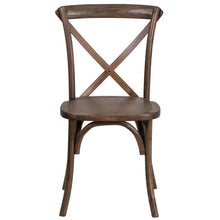 Load image into Gallery viewer, Stackable Early American Wood Cross Back Chair
