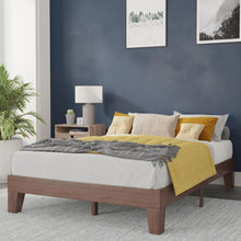 Load image into Gallery viewer, Wood Full Platform Bed with Wooden Support Slats, No Box Spring Required