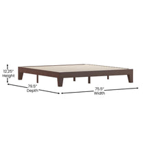 Load image into Gallery viewer, Wood King Platform Bed with Wooden Support Slats, No Box Spring Required