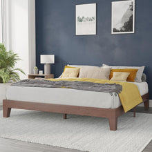 Load image into Gallery viewer, Wood King Platform Bed with Wooden Support Slats, No Box Spring Required
