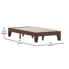 Load image into Gallery viewer, Wood Twin Platform Bed with Wooden Support Slats, No Box Spring Required