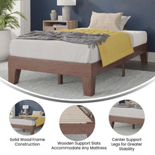 Load image into Gallery viewer, Wood Twin Platform Bed with Wooden Support Slats, No Box Spring Required