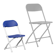 Load image into Gallery viewer, Kids Blue Plastic Folding Chair