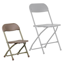 Load image into Gallery viewer, Kids Brown Plastic Folding Chair