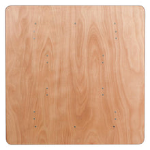 Load image into Gallery viewer, 4-Foot Square Wood Folding Banquet Table