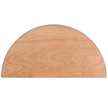 Load image into Gallery viewer, 4-Foot Half-Round Wood Folding Banquet Table