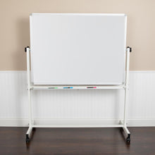 Load image into Gallery viewer, 53"W x 62.5"H Double-Sided Mobile White Board with Pen Tray