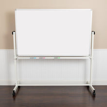 Load image into Gallery viewer, 64.25"W x 64.75"H Double-Sided Mobile White Board with Pen Tray