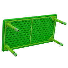 Load image into Gallery viewer, 24''W x 48''L Rectangular Green Plastic Height Adjustable Activity Table