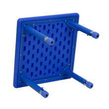 Load image into Gallery viewer, 24'' Square Blue Plastic Height Adjustable Activity Table