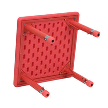 Load image into Gallery viewer, 24'' Square Red Plastic Height Adjustable Activity Table