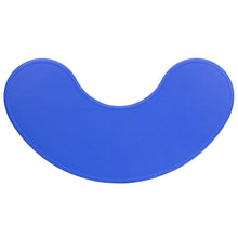 Load image into Gallery viewer, 35''W x 65''L Half-Moon Blue Plastic Height Adjustable Activity Table