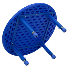 Load image into Gallery viewer, 33'' Round Blue Plastic Height Adjustable Activity Table