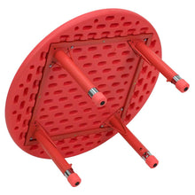 Load image into Gallery viewer, 33'' Round Red Plastic Height Adjustable Activity Table