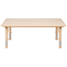 Load image into Gallery viewer, 23.625"W x 47.25"L Rectangular Natural Plastic Height Adjustable Activity Table