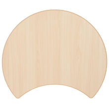 Load image into Gallery viewer, 25.125"W x 35.5"L Crescent Natural Plastic Height Adjustable Activity Table