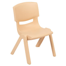 Load image into Gallery viewer, 21.875"W x 26.625"L Natural Plastic Height Activity Table Set with 2 Chairs