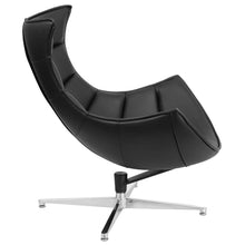 Load image into Gallery viewer, Black LeatherSoft Swivel Cocoon Chair