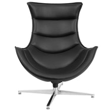 Load image into Gallery viewer, Black LeatherSoft Swivel Cocoon Chair