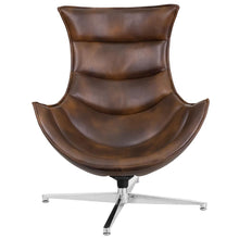 Load image into Gallery viewer, Bomber Jacket LeatherSoft Swivel Cocoon Chair