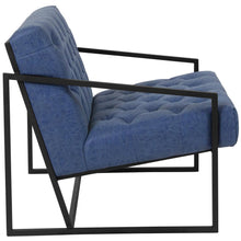 Load image into Gallery viewer, Madison Retro Blue LeatherSoft Tufted Lounge Chair
