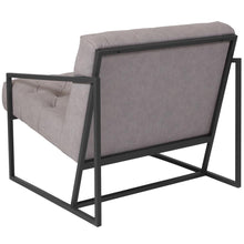Load image into Gallery viewer, Madison Retro Light Gray LeatherSoft Tufted Lounge Chair