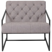 Load image into Gallery viewer, Madison Retro Light Gray LeatherSoft Tufted Lounge Chair