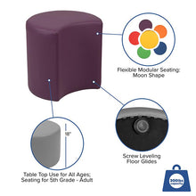Load image into Gallery viewer, Soft Seating Moon for Classrooms and Common Spaces - 18" Seat Height (Purple)