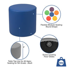 Load image into Gallery viewer, Soft Seating Circle for Classrooms and Common Spaces - 18" Seat Height (Blue)