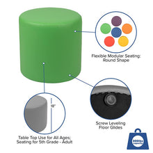 Load image into Gallery viewer, Soft Seating Circle for Classrooms and Common Spaces - 18" Seat Height (Green)
