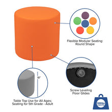 Load image into Gallery viewer, Soft Seating Circle for Classrooms and Common Spaces - 18" Seat Height (Orange)