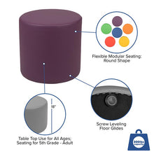 Load image into Gallery viewer, Soft Seating Circle for Classrooms and Common Spaces - 18" Seat Height (Purple)