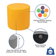 Load image into Gallery viewer, Soft Seating Circle for Classrooms and Common Spaces - 18" Seat Height (Yellow)