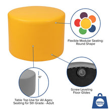 Load image into Gallery viewer, Large Soft Seating Circle for Classrooms and Common Spaces - Yellow